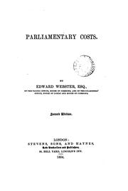 Cover of: Parliamentary Costs