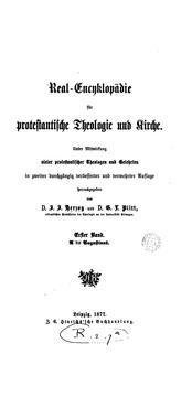 Cover of: Real-Encyklopädie für protestantische Theologie und Kirche. [With] Generalregisterband. Unter ... by Johann Jakob Herzog