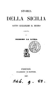 Cover of: Storia della Sicilia sotto Guglielmo il buono