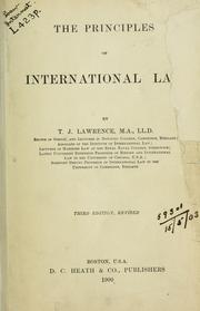 Cover of: The principles of international law