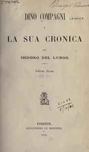 Cover of: Dino Compagni e la sua cronica