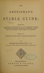 Cover of: The gentleman's stable guide