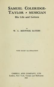 Cover of: Samuel Coleridge-Taylor, musician: his life and letters