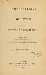 Cover of: Conversations with the Countess of Blessington