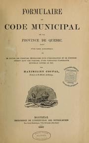 Cover of: Formulaire du Code municipal de la province de Québec