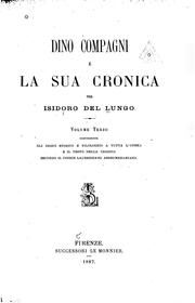 Cover of: Dino Compagni e la sua Cronica