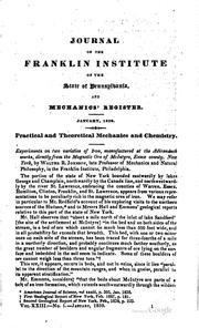 Cover of: Journal of the Franklin Institute