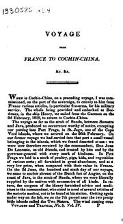 Voyage from France to Cochin-China: In the Ship Henry by L. Rey