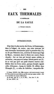Cover of: Etudes archéologiques sur les eaux thermales ou minérales de la Gaule à l'époque romaine