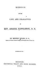 Cover of: Memoir of the Life and Character of Rev. Asahel Nettleton, D.D.