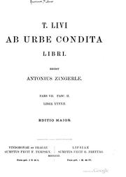 Cover of: T. Livi Ab urbe condita libri. by Titus Livius