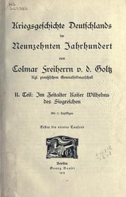 Cover of: Kriegsgeschichte Deutschlands im neunzehnten Jahrhundert