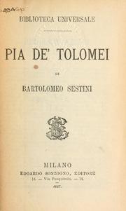 Cover of: Pia de' Tolomei