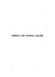 Cover of: Personal and political ballads