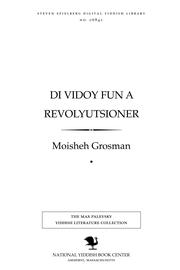 Cover of: Di vidoy fun a reṿolyutsioner: poliṭisher roman