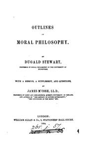 Cover of: Outlines of moral philosophy, with a mem., a suppl., and questions by J. M'Cosh