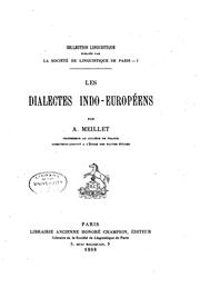Cover of: Les dialectes indo-européens by Antoine Meillet