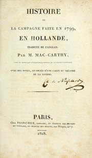 Cover of: Histoire de la campagne faite en 1799, en Hollande