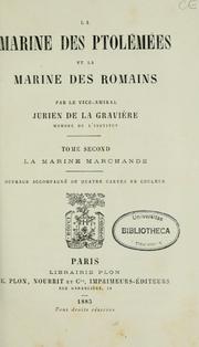 Cover of: La marine des Ptolemees et la marine des Romains by Jean Pierre Edmond Jurien de La Gravière