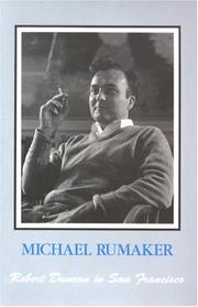 Cover of: Robert Duncan in San Francisco by Michael Rumaker