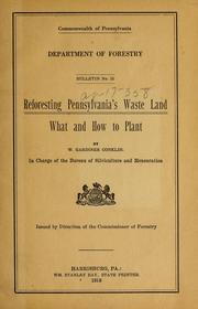 Cover of: Reforesting Pennsylvania's waste land