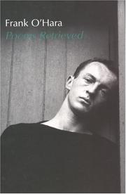 Cover of: Poems Retrieved by Frank O'Hara, Donald Merriam Allen