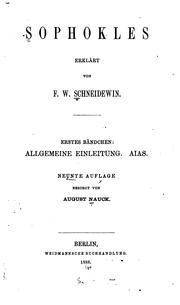 Cover of: Sophokles by Sophocles