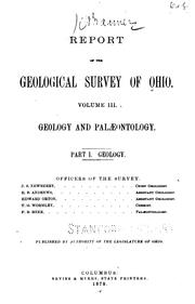 Cover of: Report of the Geological Survey of Ohio by Geological Survey of Ohio