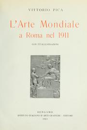 Cover of: L'arte mondiale a Roma nel 1911