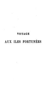 Cover of: Voyage aux iles fortunees: lettres des Canaries