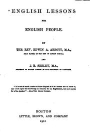 Cover of: English Lessons for English People by Edwin Abbott Abbott, John Robert Seeley