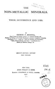 Cover of: The non-metallic minerals.: Their occurrence and uses.