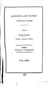 Cover of: Parliamentary Papers