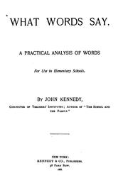 Cover of: What words say. by Kennedy, John