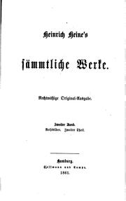 Cover of: Heinrich Heine's Sämmtliche Werke. by Heinrich Heine, A . Strodtmann, E. Engel