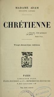 Cover of: Chrétienne ...