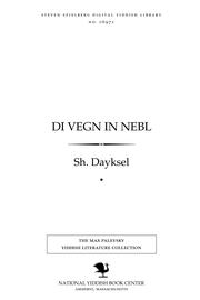 Cover of: Di ṿegn in nebl: dertseylungen