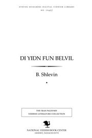 Cover of: Di Yidn fun Belṿil by Binyamin Shleṿin