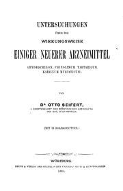 Cover of: Untersuchungen ueber die Wirkungsweise einiger neuerer Arzneimittel