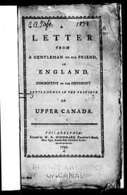 Cover of: A letter from a gentleman to his friend, in England by John Cosens Ogden