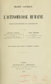Cover of: Traité clinique de l'actinomycose humaine: Pseudo-actinomycoses et botryomycose