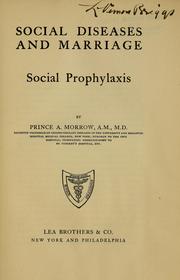 Cover of: Social diseases and marriage: social prophylaxis