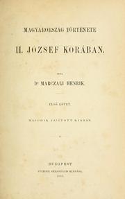 Cover of: Magyarország története 2. József korában