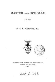 Cover of: Master And Scholar