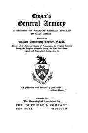 Cover of: Crozier's General Armory: A Registry of American Families Entitled to Coat Armor