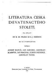 Literatura česká devatenáctého století: od josefinského obrození až po ... by Josef Hanuš, Leander Čech