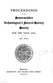 Cover of: Proceedings by Somersetshire Archaeological and Natural History Society