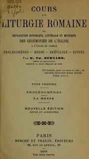 Cover of: Cours de liturgie romaine, ou, Explication historique