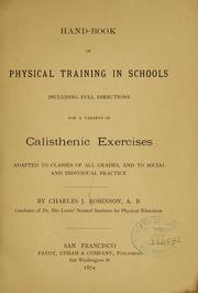 Cover of: Hand-book of physical training in schools