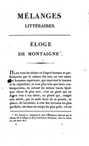 Cover of: Discours et mélanges littéraires by Abel-François Villemain